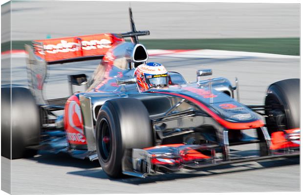 Jenson Button 2012 - Spain - Catalunya Canvas Print by SEAN RAMSELL