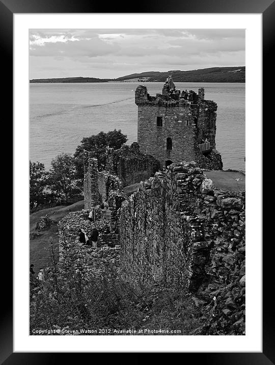 Urquhart Castle Framed Mounted Print by Steven Watson