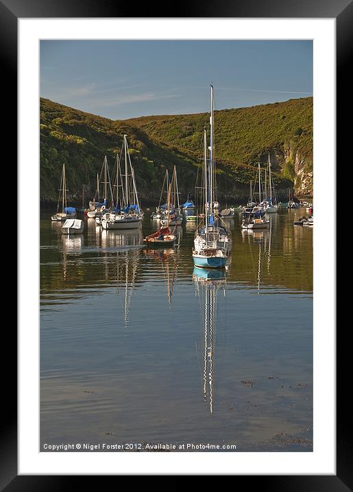 Moored Boats Framed Mounted Print by Creative Photography Wales