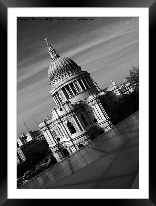 St Paul's Cathedral Framed Mounted Print by Andy Bell