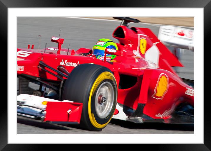 Felipe Massa 2012 Spain Framed Mounted Print by SEAN RAMSELL