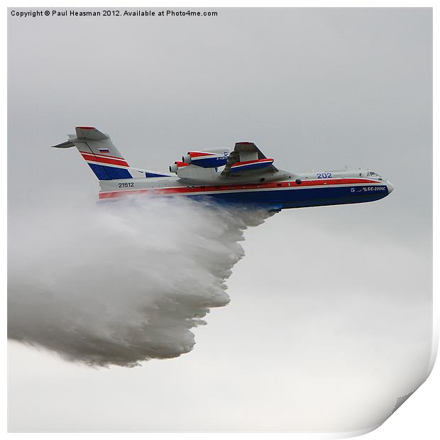 Water Bomber Print by P H