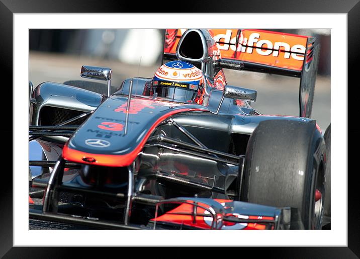 Jenson Button 2012 - Spain - Catalunya Framed Mounted Print by SEAN RAMSELL