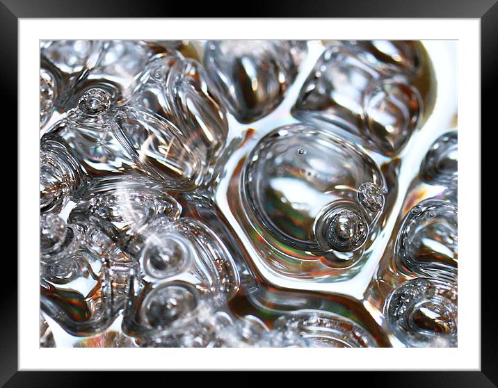 Metallic Bubbles Framed Mounted Print by Rachel Webb
