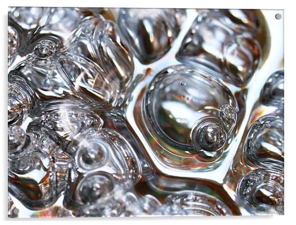Metallic Bubbles Acrylic by Rachel Webb