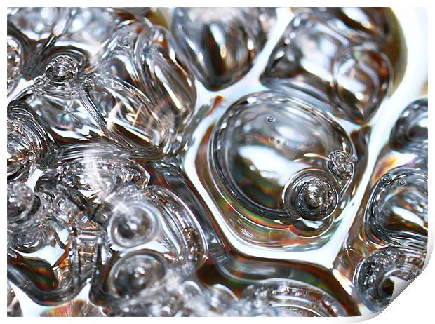 Metallic Bubbles Print by Rachel Webb