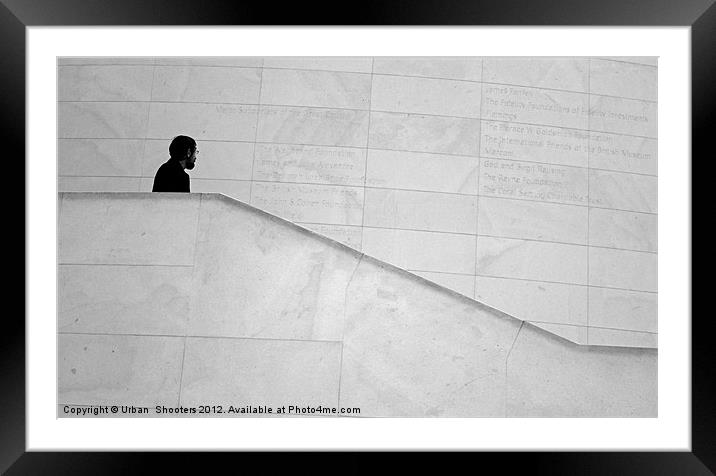 Thoughtful Pause Framed Mounted Print by Urban Shooters PistolasUrbanas!