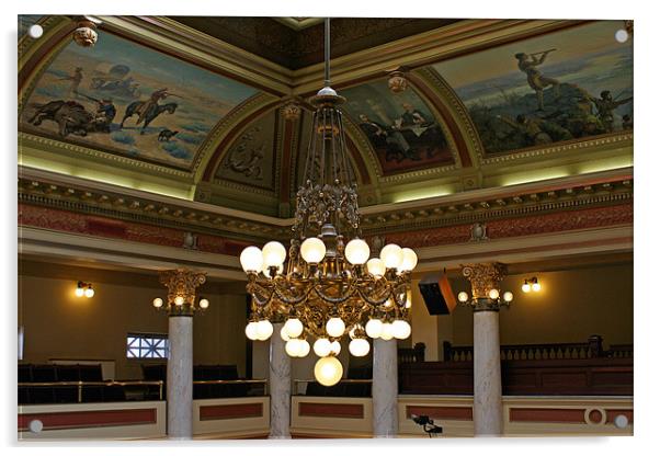 Chandelier in the Montana Capital Acrylic by Larry Stolle