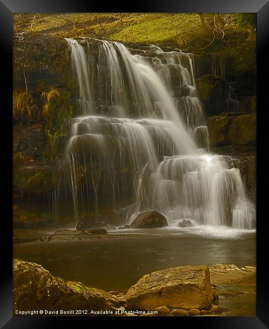 East Gill Upper Falls Framed Print by David Borrill