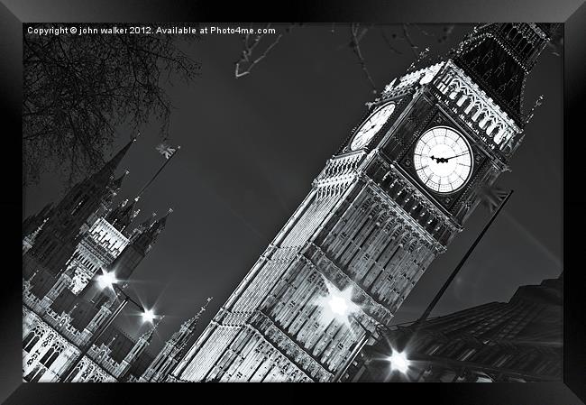 Big Ben Clocktower Framed Print by john walker