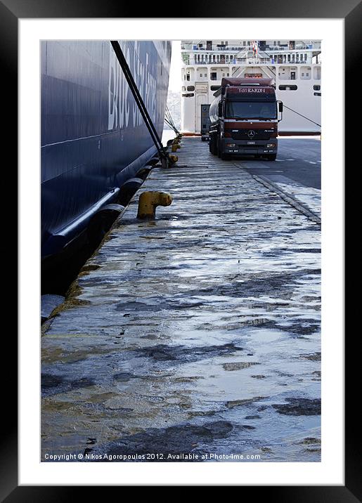 Piraeus wharf Framed Mounted Print by Alfani Photography