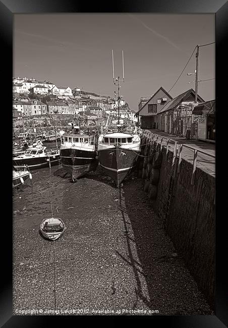 Mevagissey Trawlers Framed Print by James Lavott