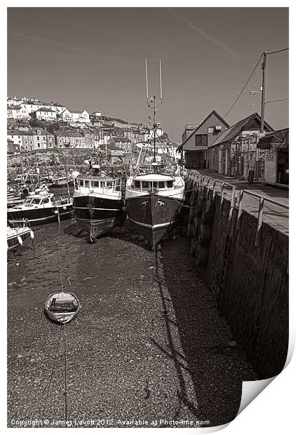 Mevagissey Trawlers Print by James Lavott