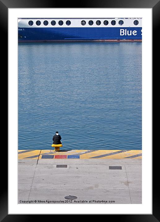 Waiting for the ferry Framed Mounted Print by Alfani Photography
