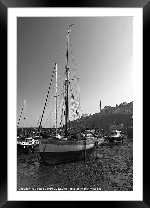 Mevagissey Trawlers At Rest Framed Mounted Print by James Lavott