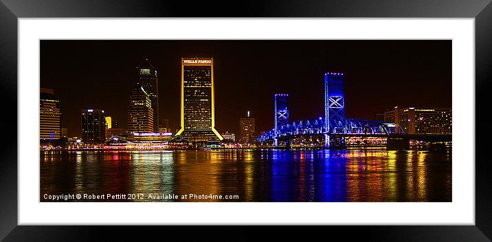 Jacksonville by night Framed Mounted Print by Robert Pettitt
