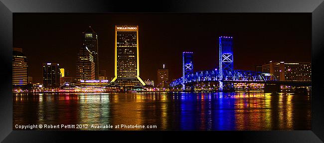 Jacksonville by night Framed Print by Robert Pettitt
