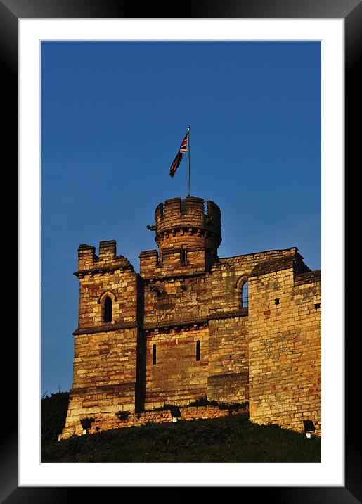 Lincoln Castle Framed Mounted Print by Milena Barczak