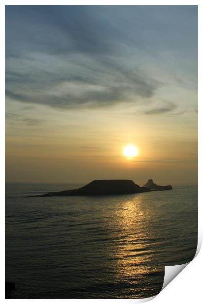 Worms Head. Print by Becky Dix