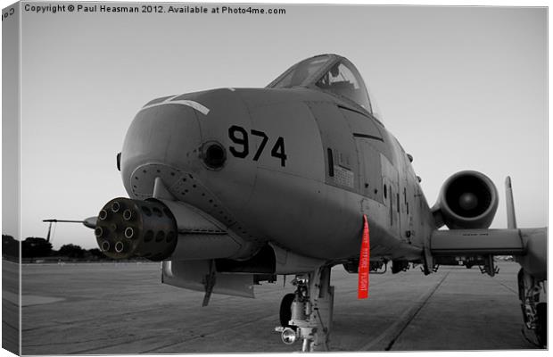 A-10 Thunderbolt Selective Colour Canvas Print by P H