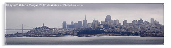 San Francisco skyline. Acrylic by John Morgan