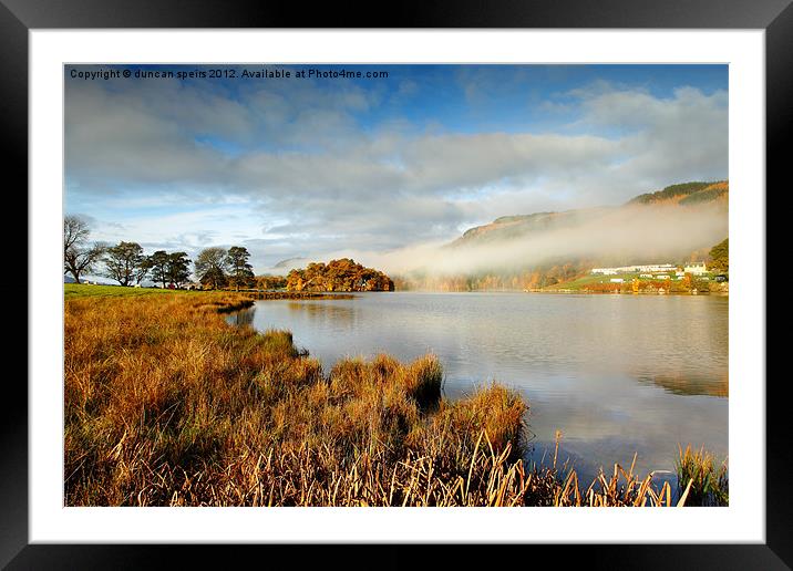 pitlochry mist Framed Mounted Print by duncan speirs