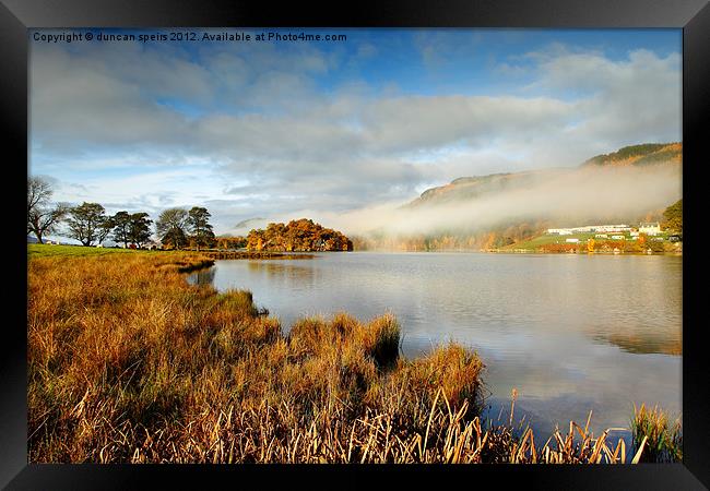 pitlochry mist Framed Print by duncan speirs