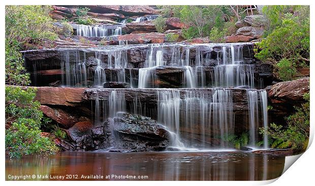 Falls of the Bush Print by Mark Lucey