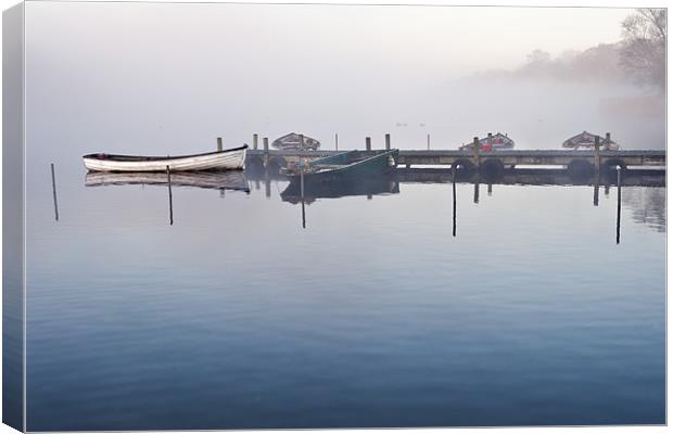 Moored in the mist Canvas Print by Stephen Mole