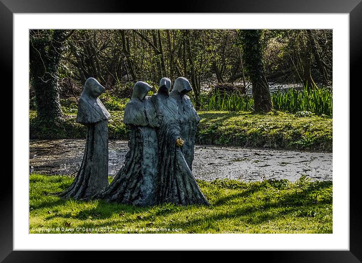 Hooded Monks Framed Mounted Print by Dawn O'Connor