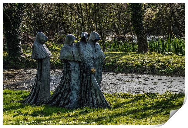 Hooded Monks Print by Dawn O'Connor