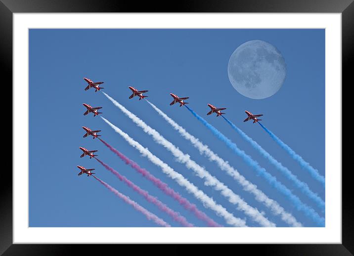 Fly Me To The Moon Framed Mounted Print by Steve Purnell