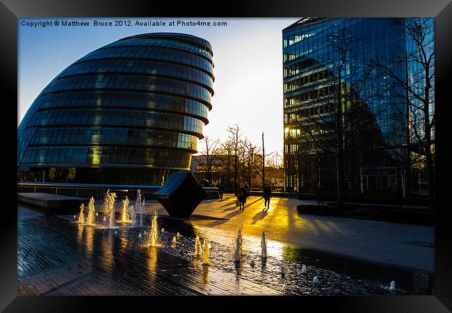 Early morning at City Hall Framed Print by Matthew Bruce