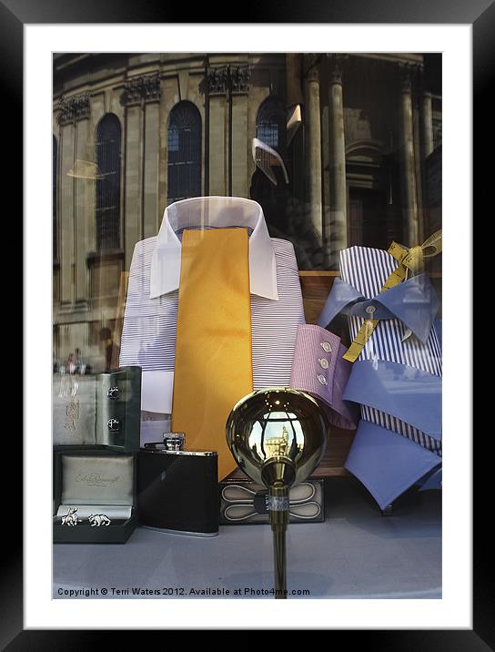 Reflections of a Gentleman's Tailor Framed Mounted Print by Terri Waters