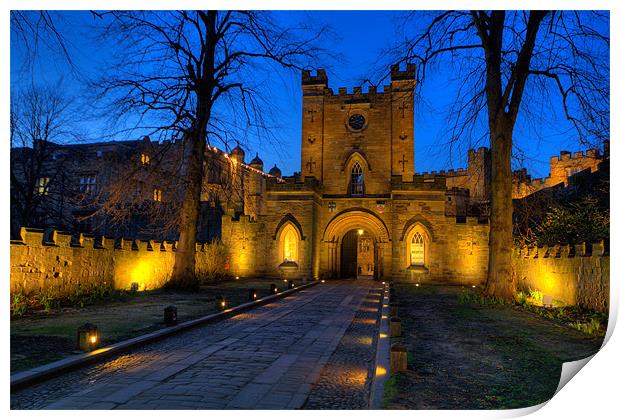 Durham Castle Gate entrance Print by Kevin Tate
