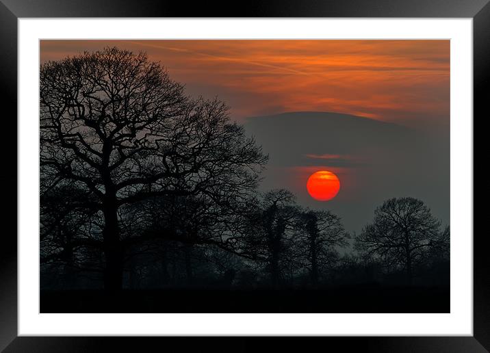 Yorkshire Spring Sunset. Framed Mounted Print by Kevin Tate