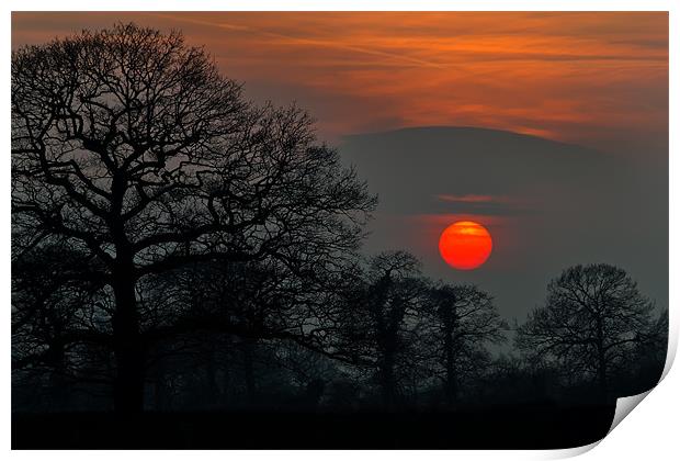 Yorkshire Spring Sunset. Print by Kevin Tate