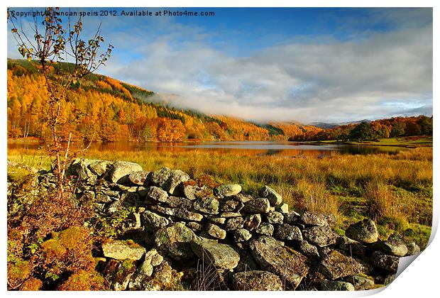 colours on the loch Print by duncan speirs