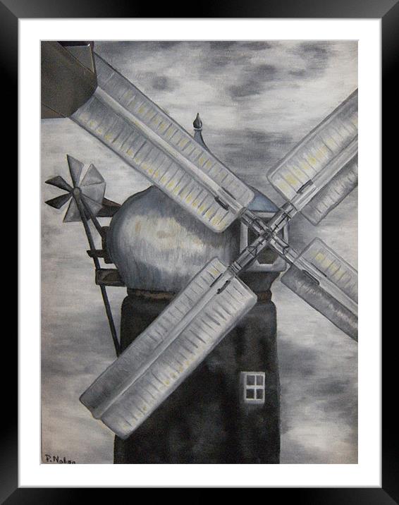 Ellis Windmill, Lincoln Framed Mounted Print by Phiip Nolan