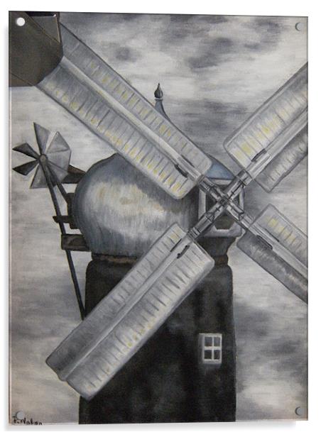 Ellis Windmill, Lincoln Acrylic by Phiip Nolan