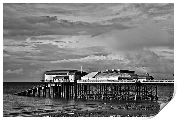 Storms over Cromer Pier Print by Paul Macro