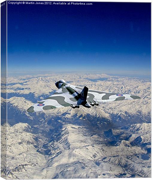 Vulcan over the Alps Canvas Print by K7 Photography
