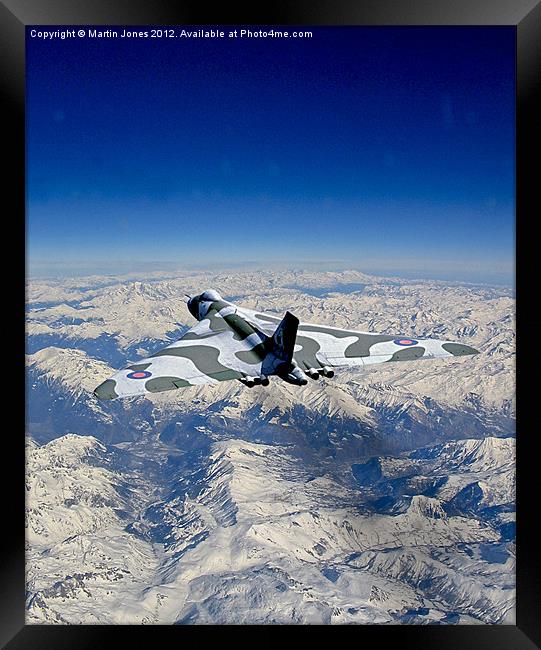 Vulcan over the Alps Framed Print by K7 Photography