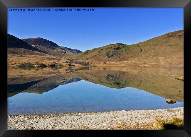 Buttermere ~  Reflections Framed Print by Trevor Kersley RIP
