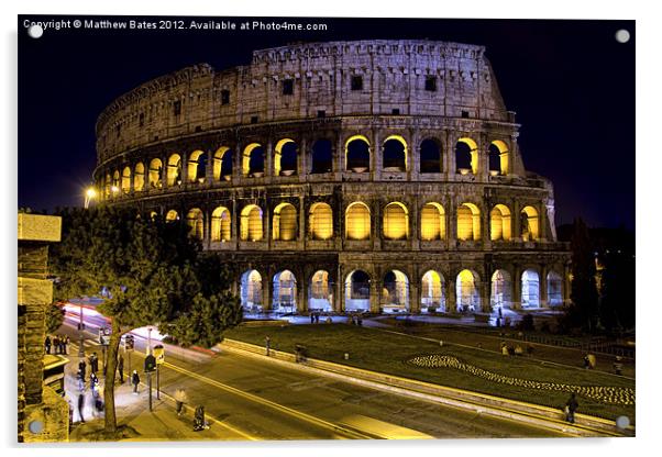 Colosseum Lights Acrylic by Matthew Bates