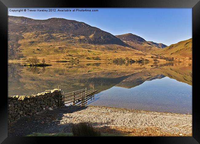Buttermere ~  Reflections Framed Print by Trevor Kersley RIP