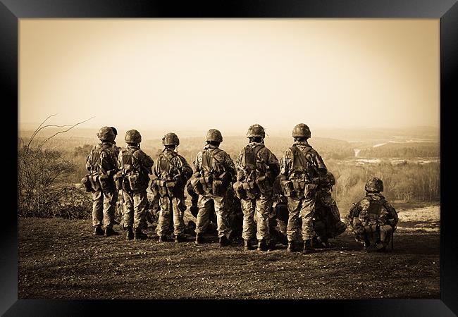 Soldiers on a hill Framed Print by Andy McKenna