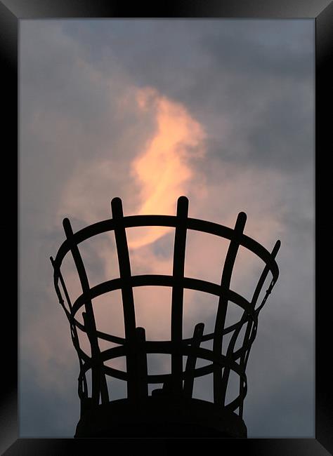 Basket of Fire Framed Print by John Lyon