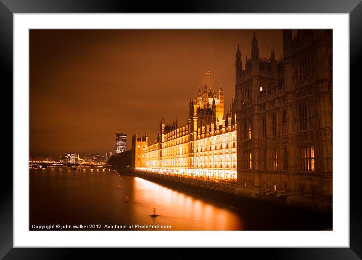 Houses of Parliament Framed Mounted Print by john walker