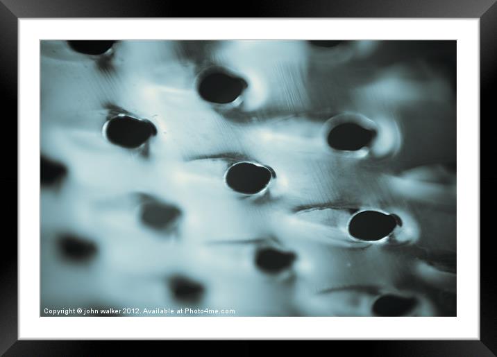 Cheesy Grater Framed Mounted Print by john walker